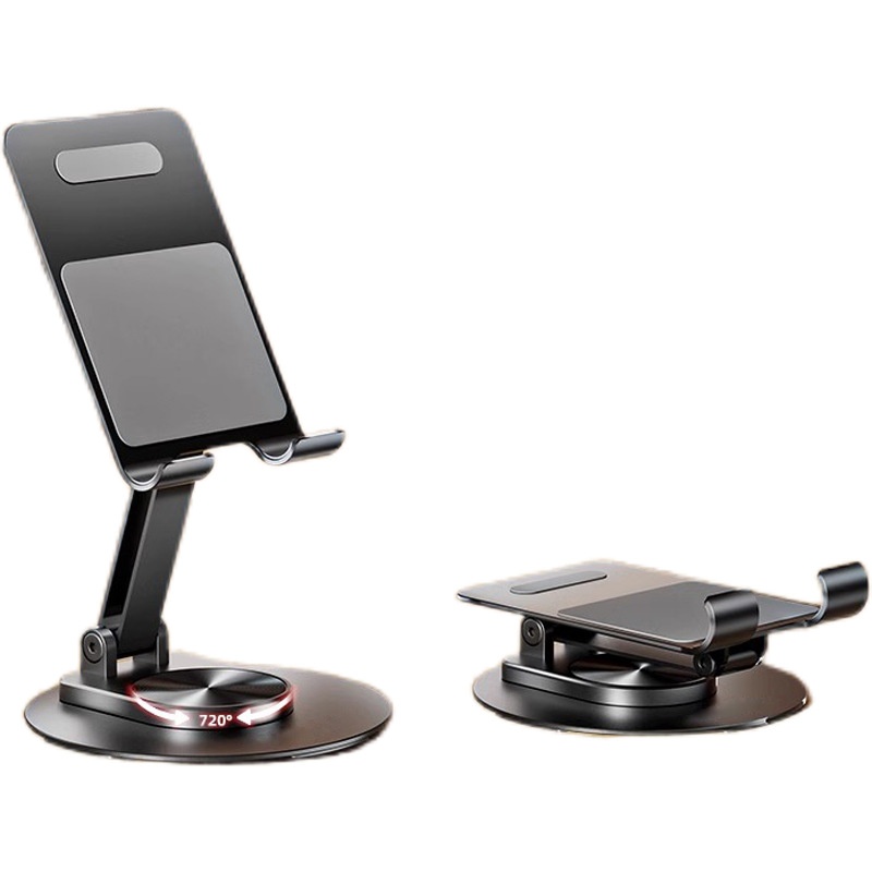 Supporto da tavolo in metallo girevole, pieghevole e regolabile in altezza per telefono e tablet, modello 2025, nuovo e pratico._voghion.com