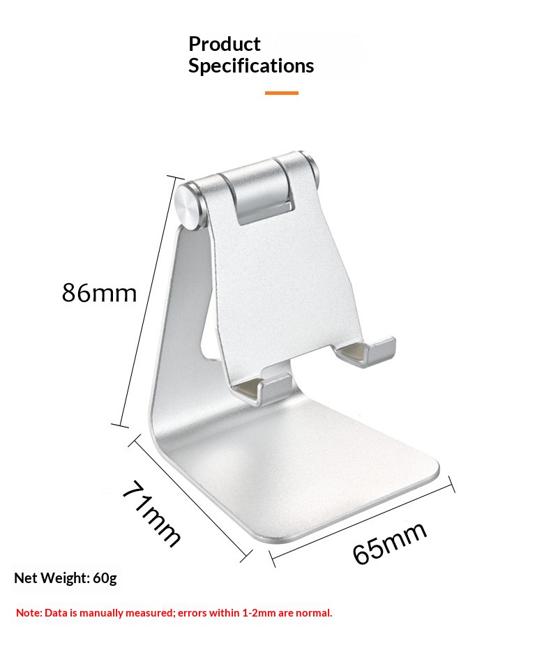 Aluminium Phone Stand, Adjustable Foldable Desktop Holder_voghion.com