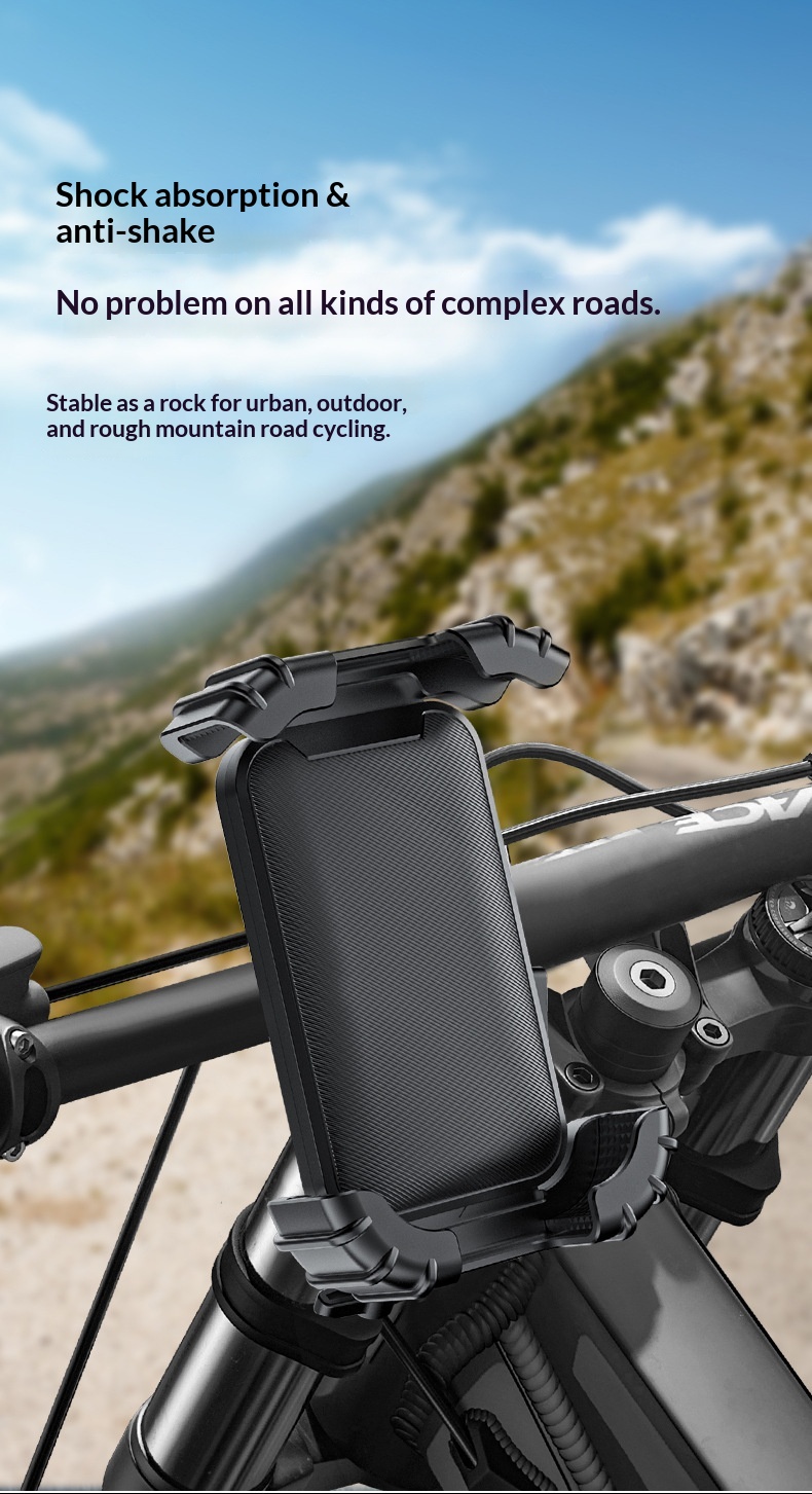 Bike Holder Bicycle Navigation Phone Mount Motorcycle Electric Scooter Tricycle Delivery Shockproof Riding_voghion.com
