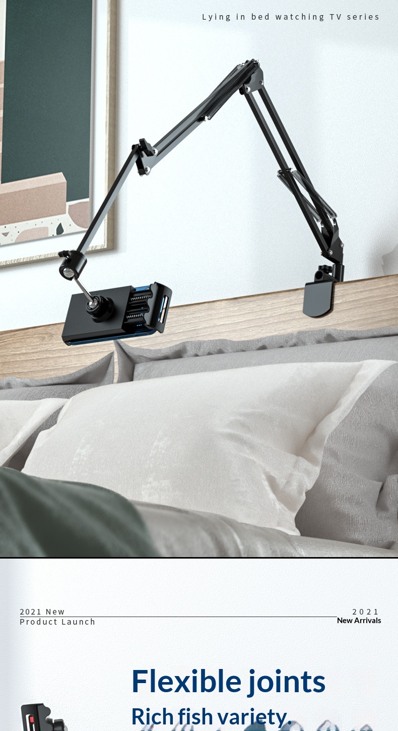 Adjustable Tablet And Phone Bedside Stand For Hands-free Viewing_voghion.com