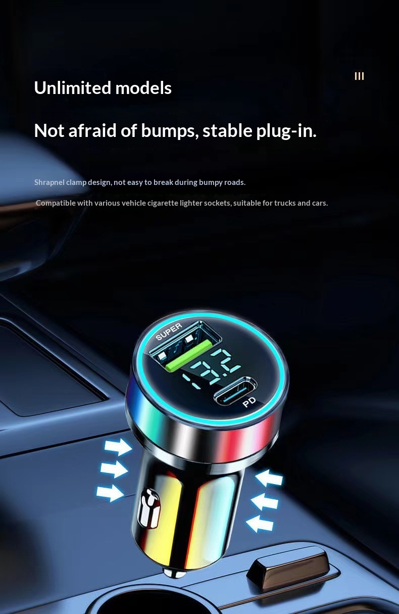 Charger Super Fast One-to-Two Cigarette Lighter USB Adapter Multi-Function Car Phone Flash Charging_voghion.com