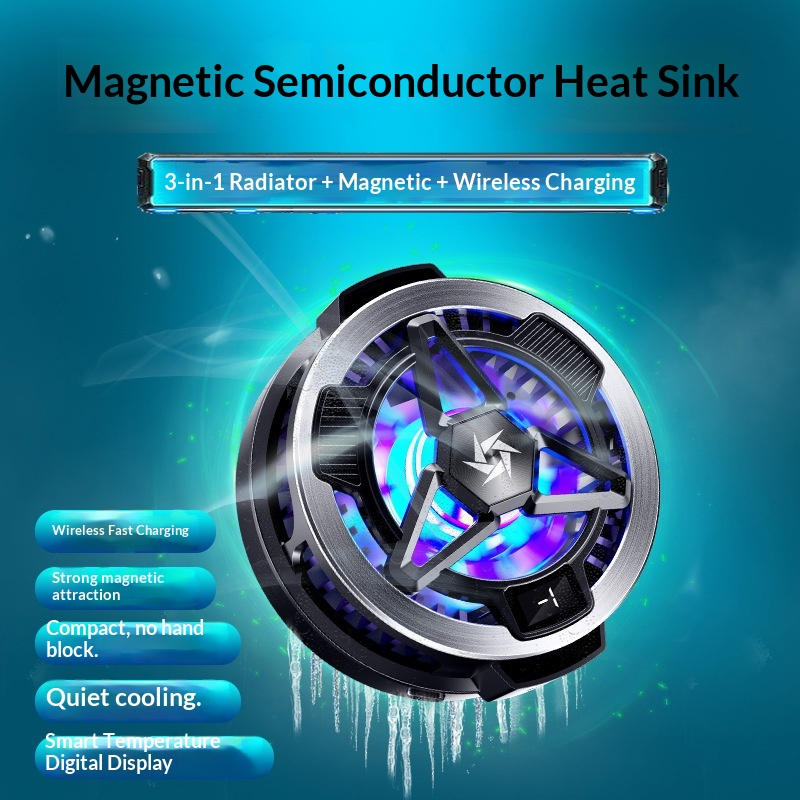 SL05 Mobile Phone Cooler Semiconductor Cooling Suitable For Android Tablets Magnetic Wireless Charging_voghion.com