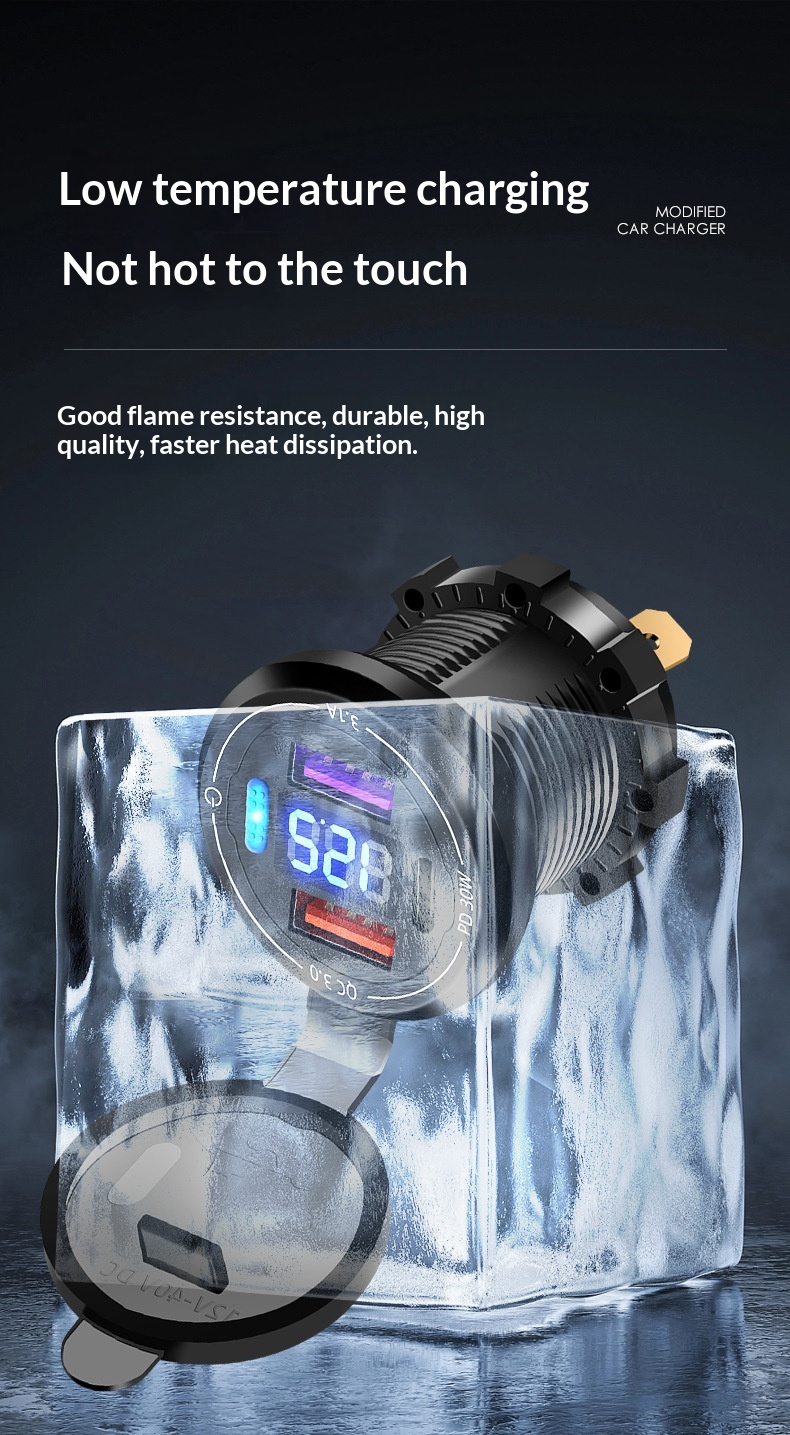 Wasserdichtes Usb-motorradladegerät Mit Pd-schnellladefunktion_voghion.com
