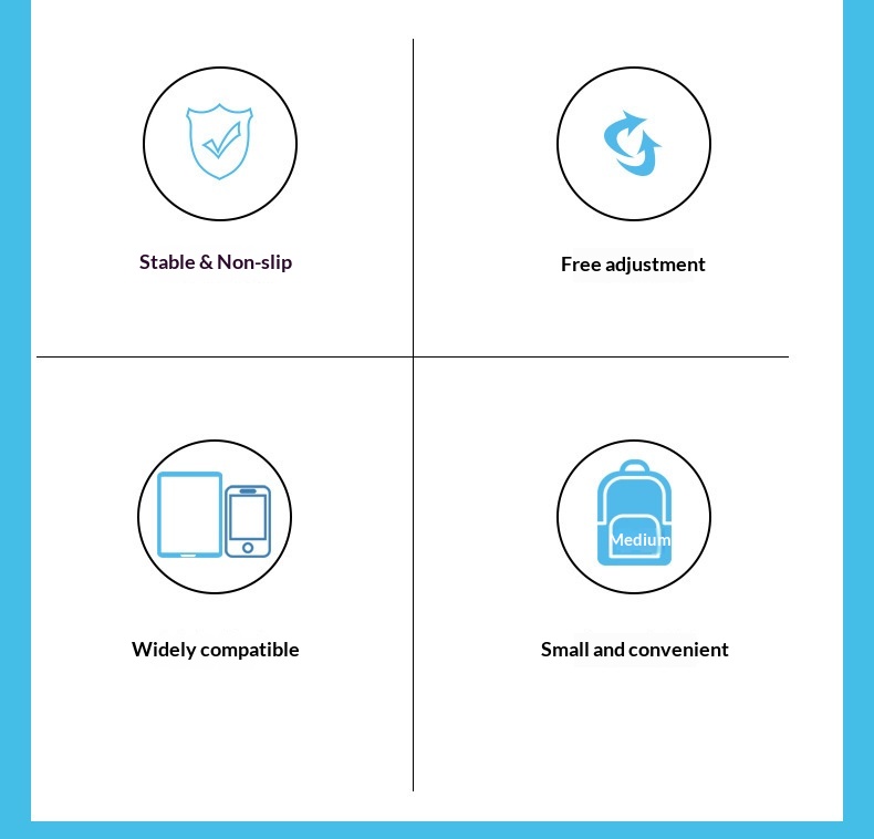 Aluminium Phone Stand, Adjustable Foldable Desktop Holder_voghion.com