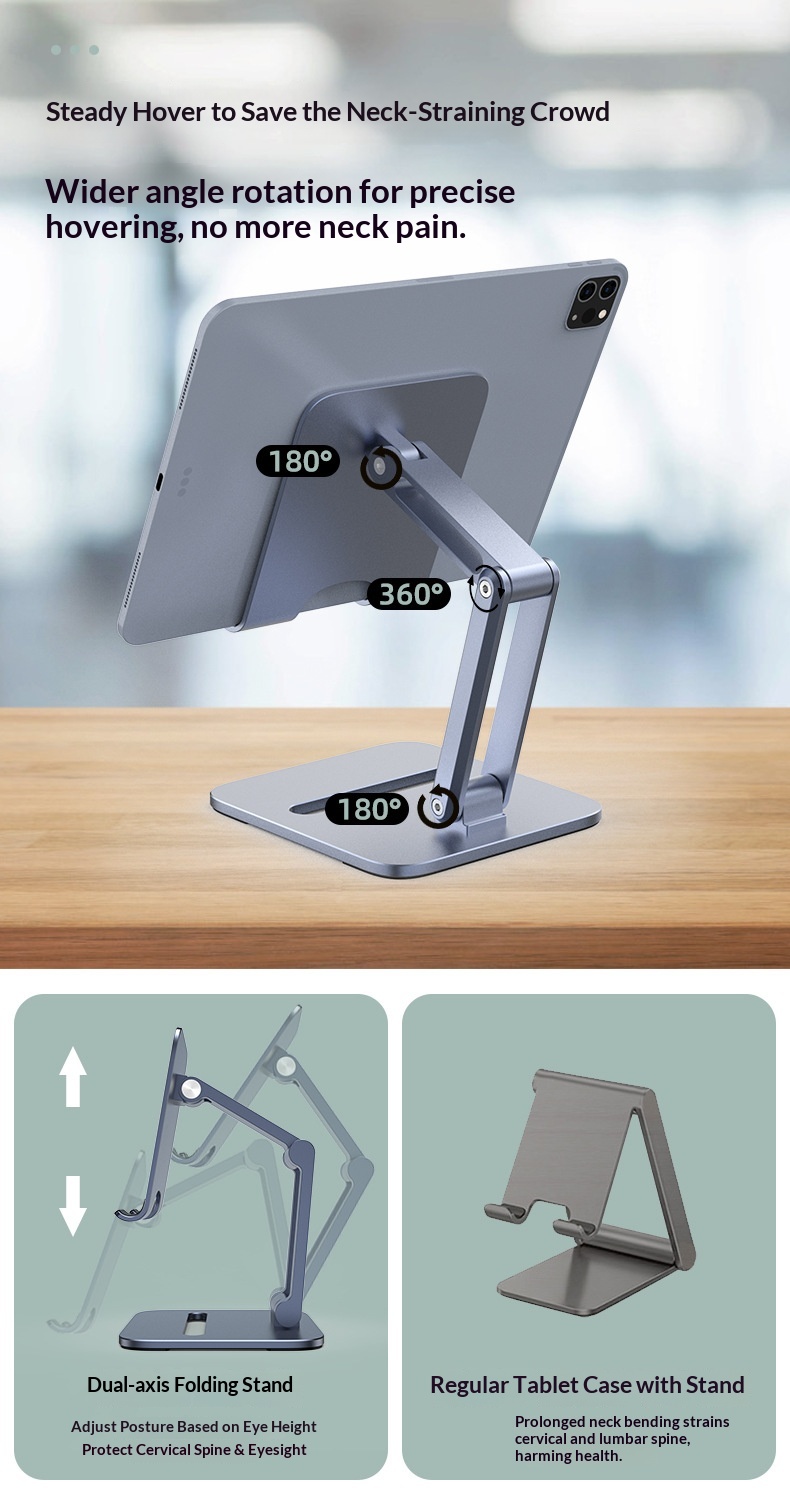 Mobile Phone Desktop, Aluminum Alloy Foldable Universal Support Stand And Tablets, Suitable For Live Streaming,_voghion.com