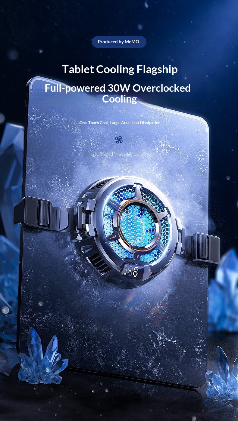 Mi Mo CX05 Suitable For IPad Tablet Cooler Semiconductor Cooling Three-Level Adjustment Magnetic Absorption Digital_voghion.com