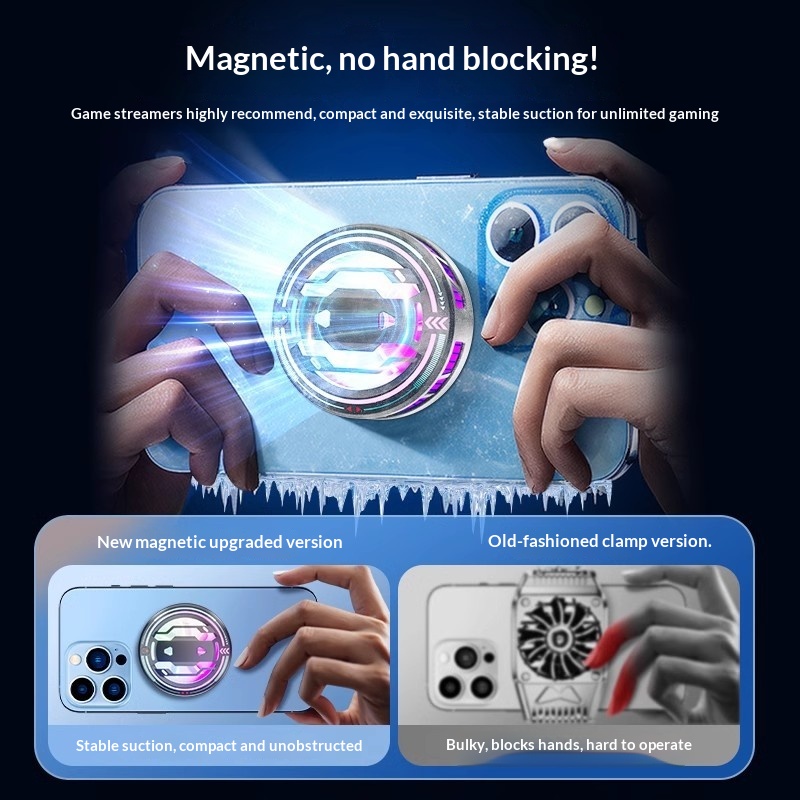 Magnetic Phone Cooler Semiconductor Desktop Floor Stand With Rapid Cooling_voghion.com