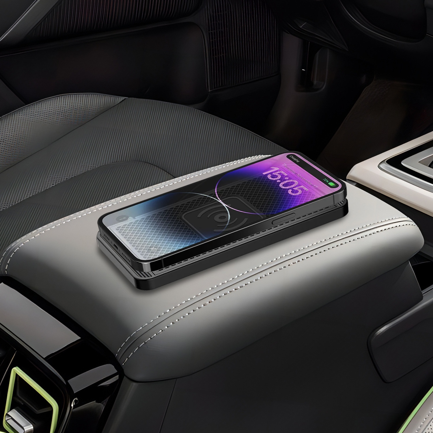 Wireless Car Charger Fast Induction Charging For Samsung Huawei_voghion.com