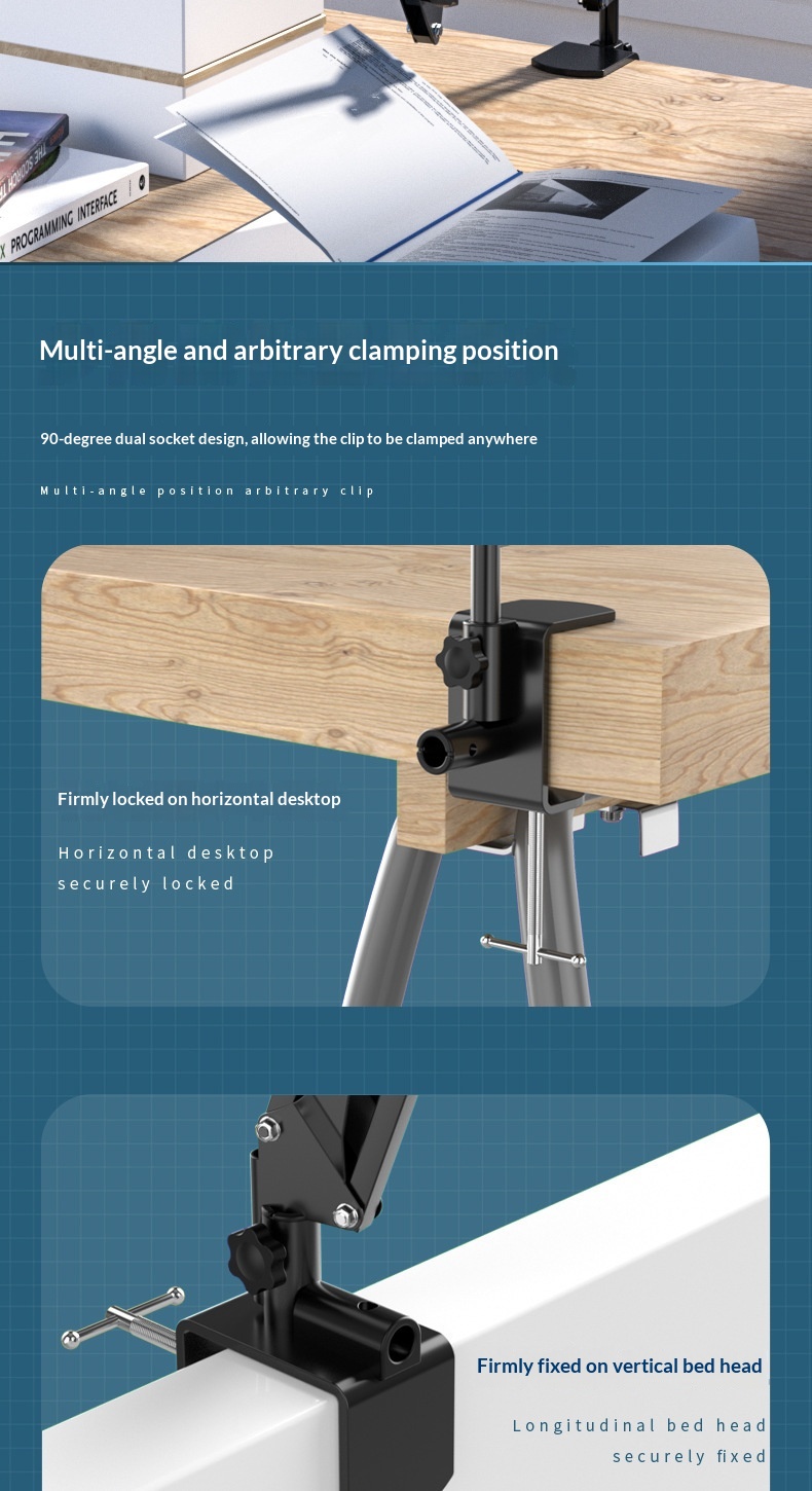 Adjustable Tablet And Phone Bedside Stand For Hands-free Viewing_voghion.com