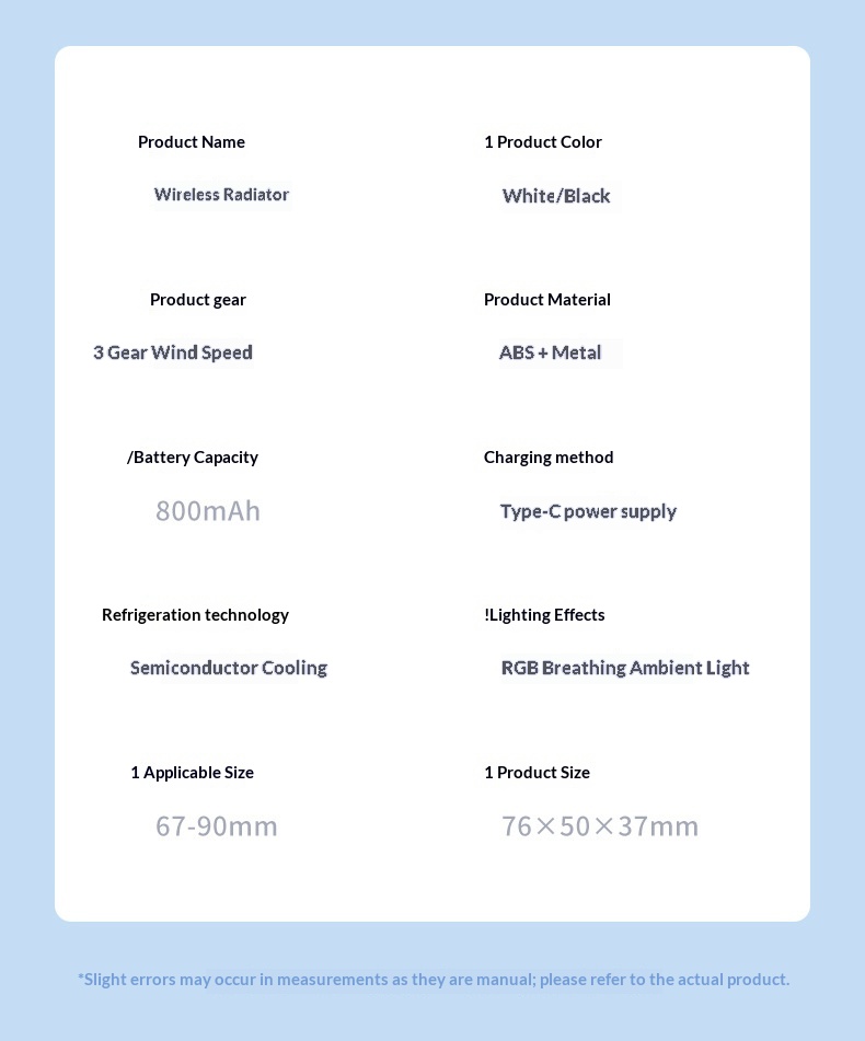 Mobile Phone Cooler Semiconductor Live Streaming Game Three-Level Adjustment Fast Cooling Artifact_voghion.com