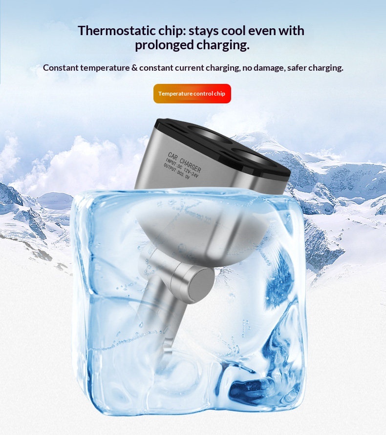 One-to-Three One-to-Two Cigarette Lighter Adapter USB Mobile Phone Multi-Function Car Charger_voghion.com