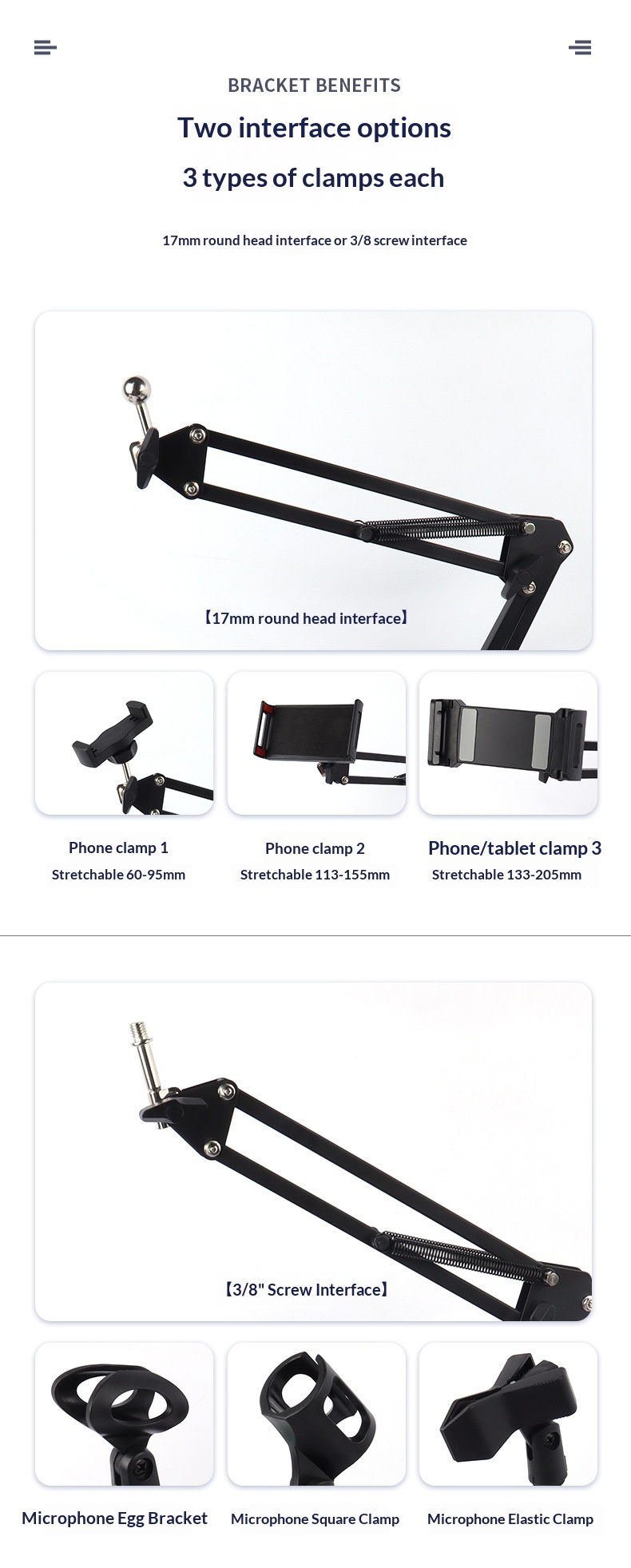 Desktop Cantilever Tablet Metal Live Streaming Overhead Shooting Lazy Watching Universal Foldable Telescopic Bedside_voghion.com