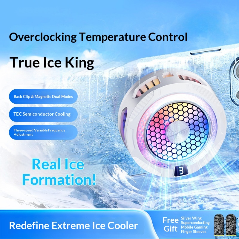 Phone Cooler Live Streaming, Fast Device, Semiconductor Wireless Magnetic Charging Air Cooling For Gaming_voghion.com