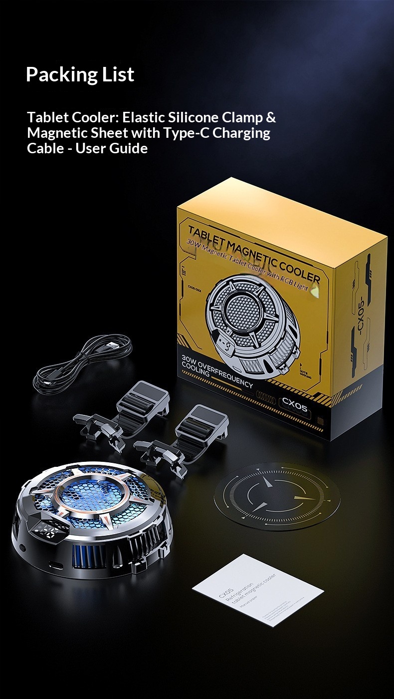 Mi Mo CX05 Suitable For IPad Tablet Cooler Semiconductor Cooling Three-Level Adjustment Magnetic Absorption Digital_voghion.com