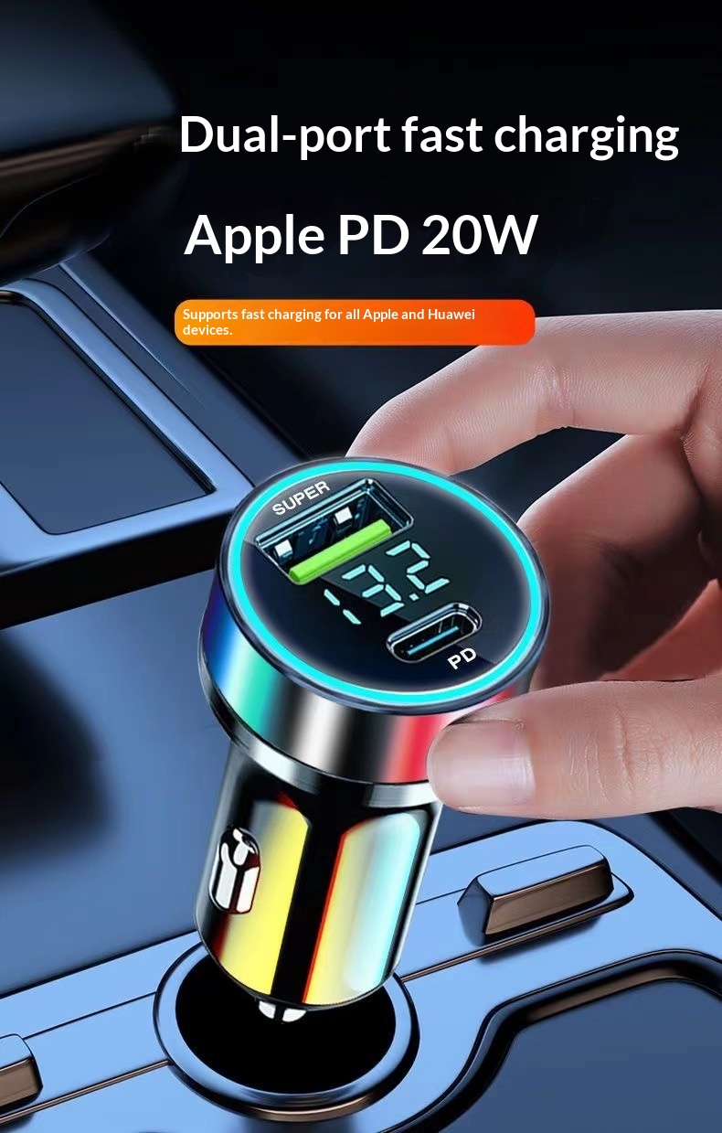 Charger Super Fast One-to-Two Cigarette Lighter USB Adapter Multi-Function Car Phone Flash Charging_voghion.com