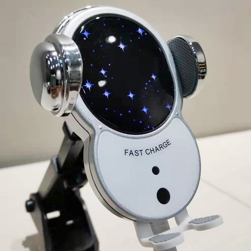 Exclusieve grensoverschrijdende infraroodsensornavigatie, cartoon telefoonhouder voor ventilatierooster, draadloze autolader_voghion.com