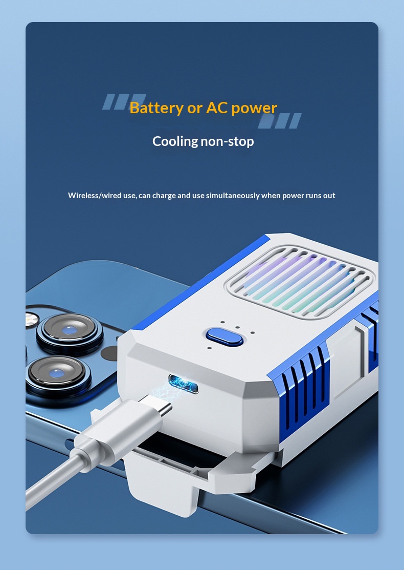 Mobile Phone Cooler Semiconductor Live Streaming Game Three-Level Adjustment Fast Cooling Artifact_voghion.com
