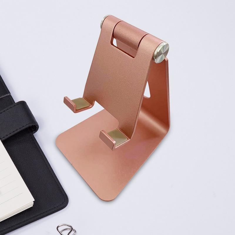 Aluminum Alloy Phone, Single-foldable Universal Desktop For Phones And Tablets, Customizable With Logo, Metal Lazy_voghion.com