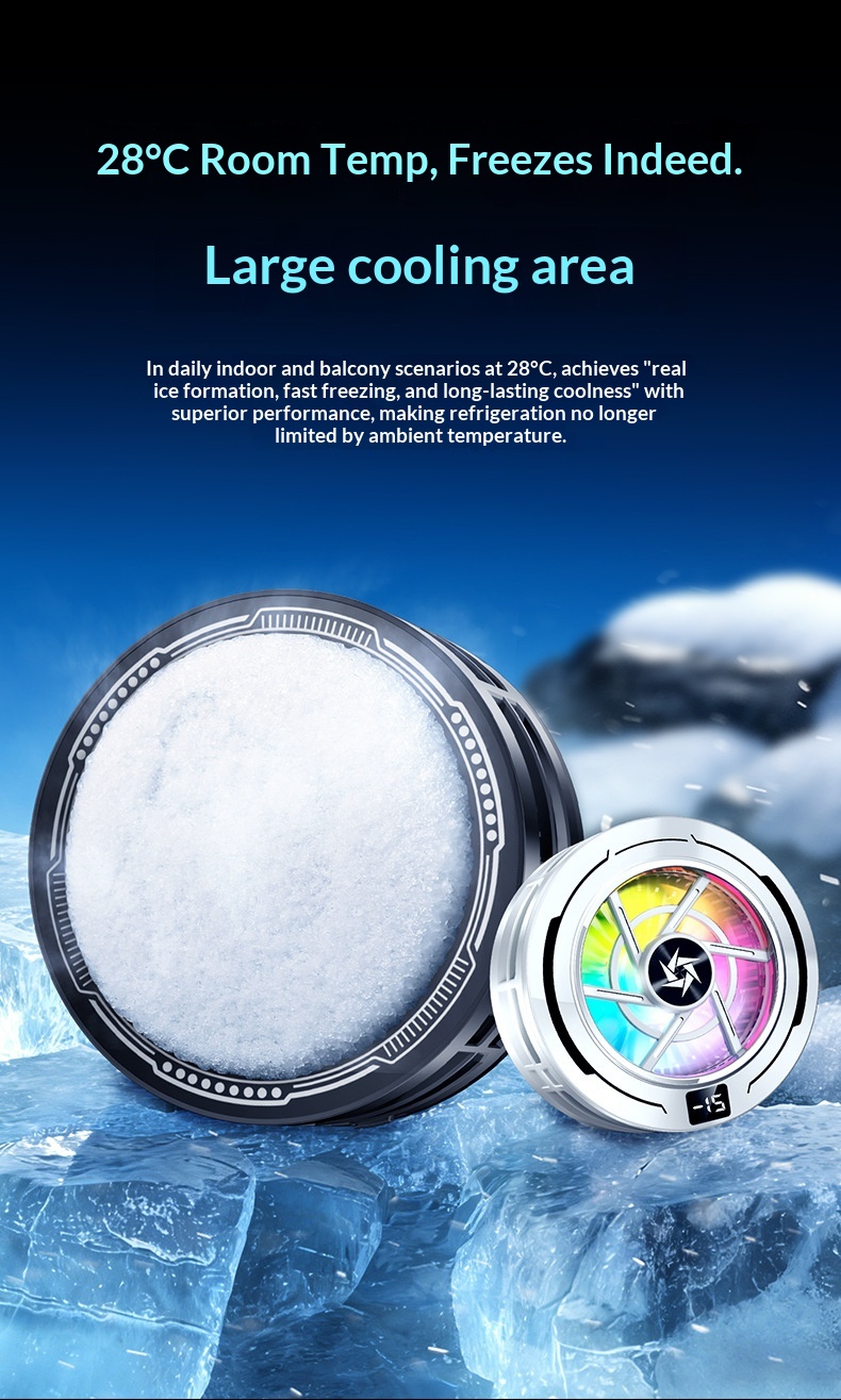 SL70 Mobile Phone Cooler With Semiconductor Refrigeration, AI Temperature Control, Rapid Cooling, True Freezing,_voghion.com