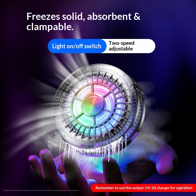 Shenzhisan Same Model TL01 Mobile Phone Cooler Semiconductor Refrigeration Ice Cooling Light Switchable Live Streaming_voghion.com