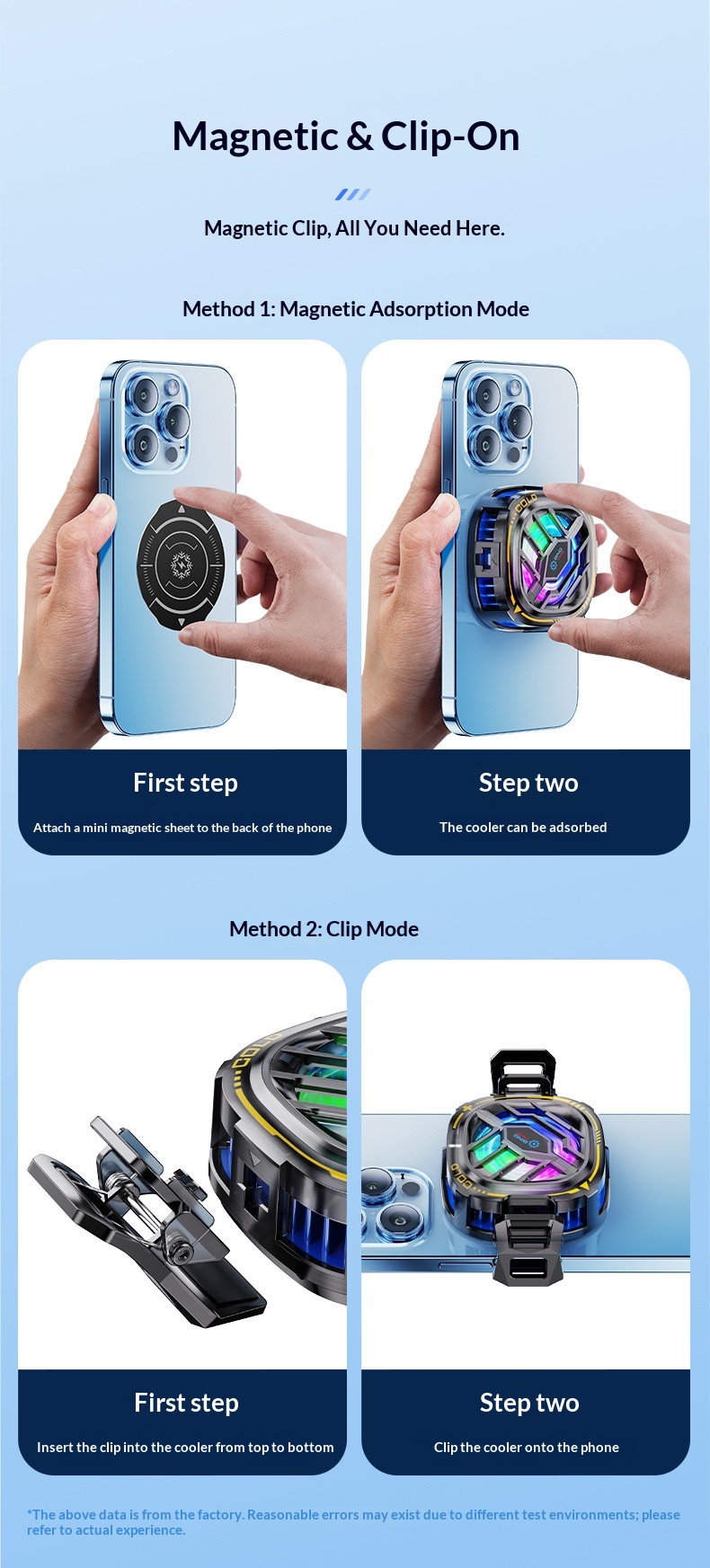 Jinghua Squirrel Convenient Mobile Cooler Semiconductor Wireless Phone Cooling Game Live Streaming Back Clip_voghion.com