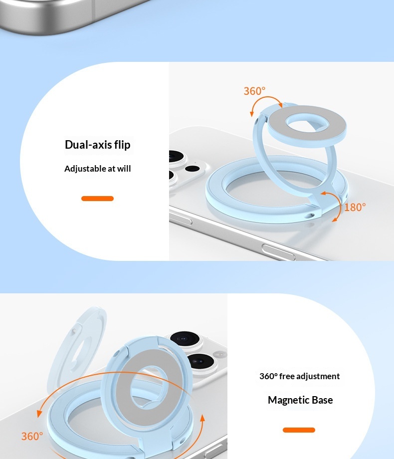 Magnetic Rotating Phone Stand Foldable Desktop Holder For Desk_voghion.com