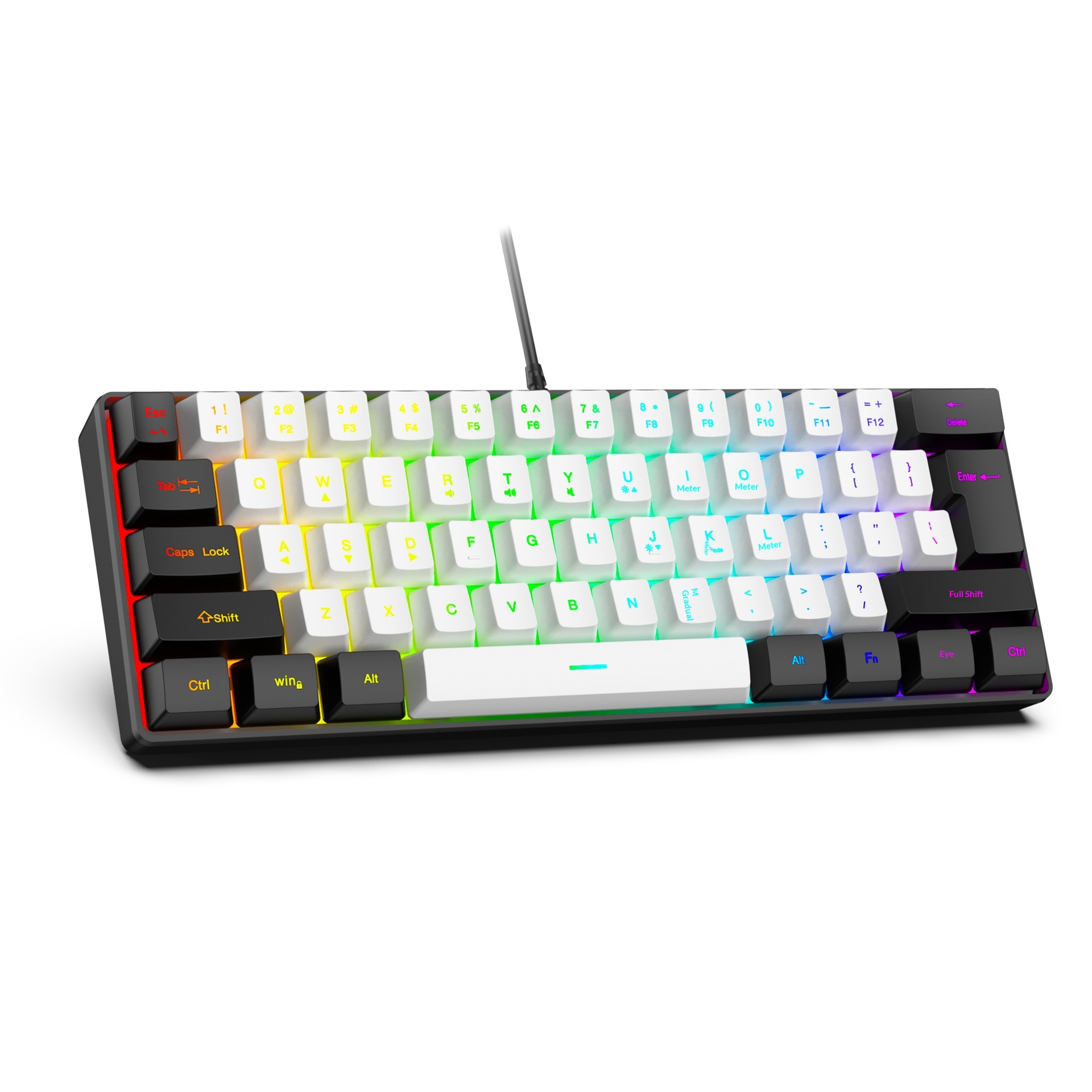 Rgb Gaming Keyboard And Mouse Set Wired 61-key Compact Design_voghion.com