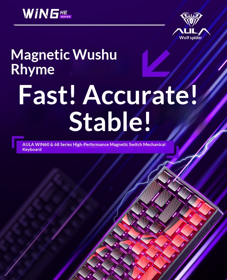 Teclado com interruptor magnético e gravação lateral, mecânico e personalizável, ideal para jogos de eSports em tempo real, FPS, Valorant e CS._voghion.com