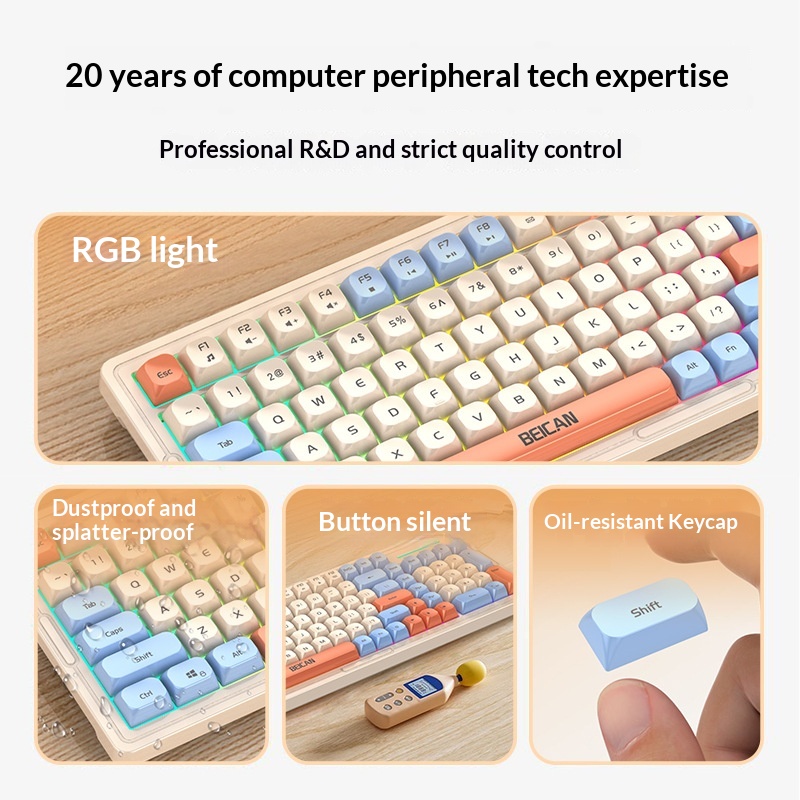 Wired Glowing Mechanical Feel Gaming E-sports Laptop Desktop Computer Peripheral Membrane Keyboard Mouse Set_voghion.com