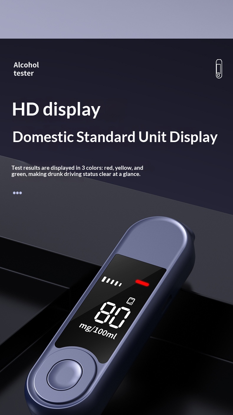 Etilometro per il rilevamento della guida, strumento di analisi dell'alcol nel traffico ad alta precisione._voghion.com