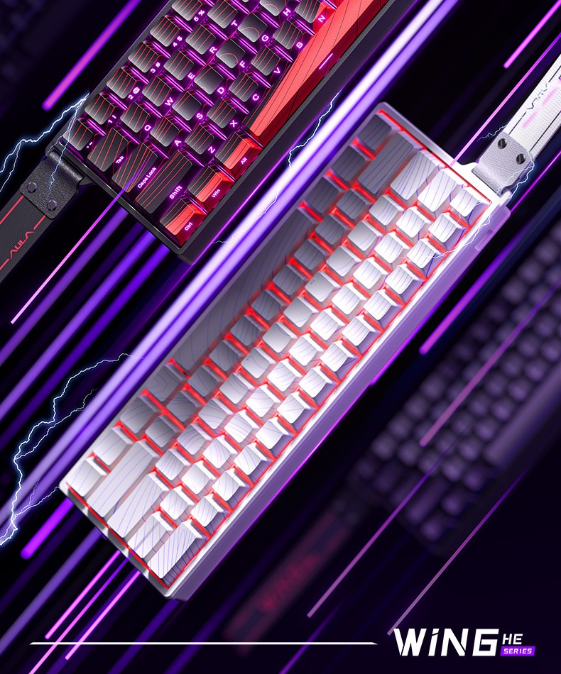 Teclado com interruptor magnético e gravação lateral, mecânico e personalizável, ideal para jogos de eSports em tempo real, FPS, Valorant e CS._voghion.com