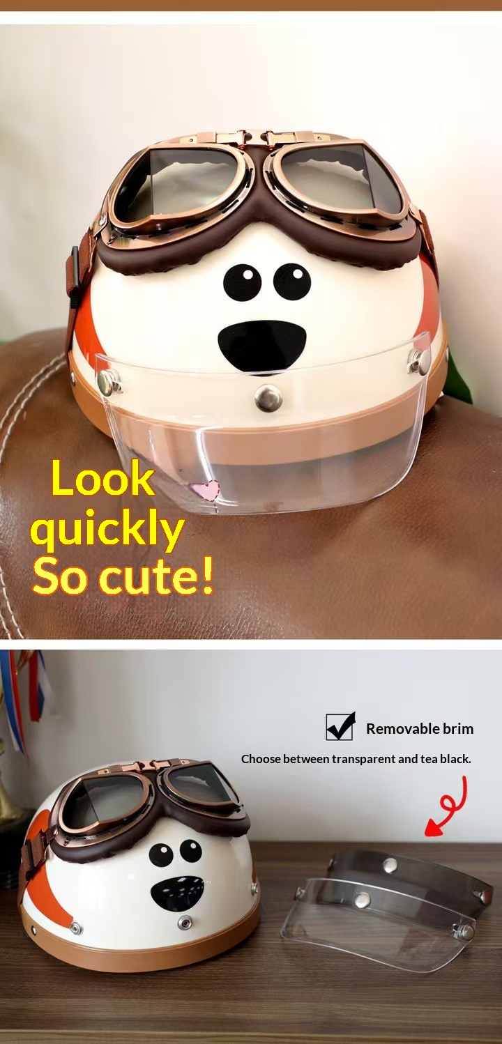 Veiligheidshelm voor elektrische fiets met hond design_voghion.com
