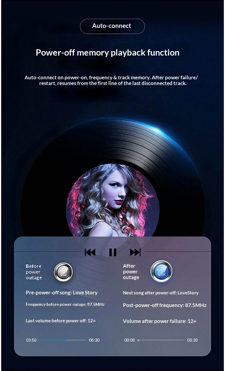 Cross-border New Bluetooth MP3 Super Fast Charging Multi-functional Car Player Charger FM Transmitter_voghion.com