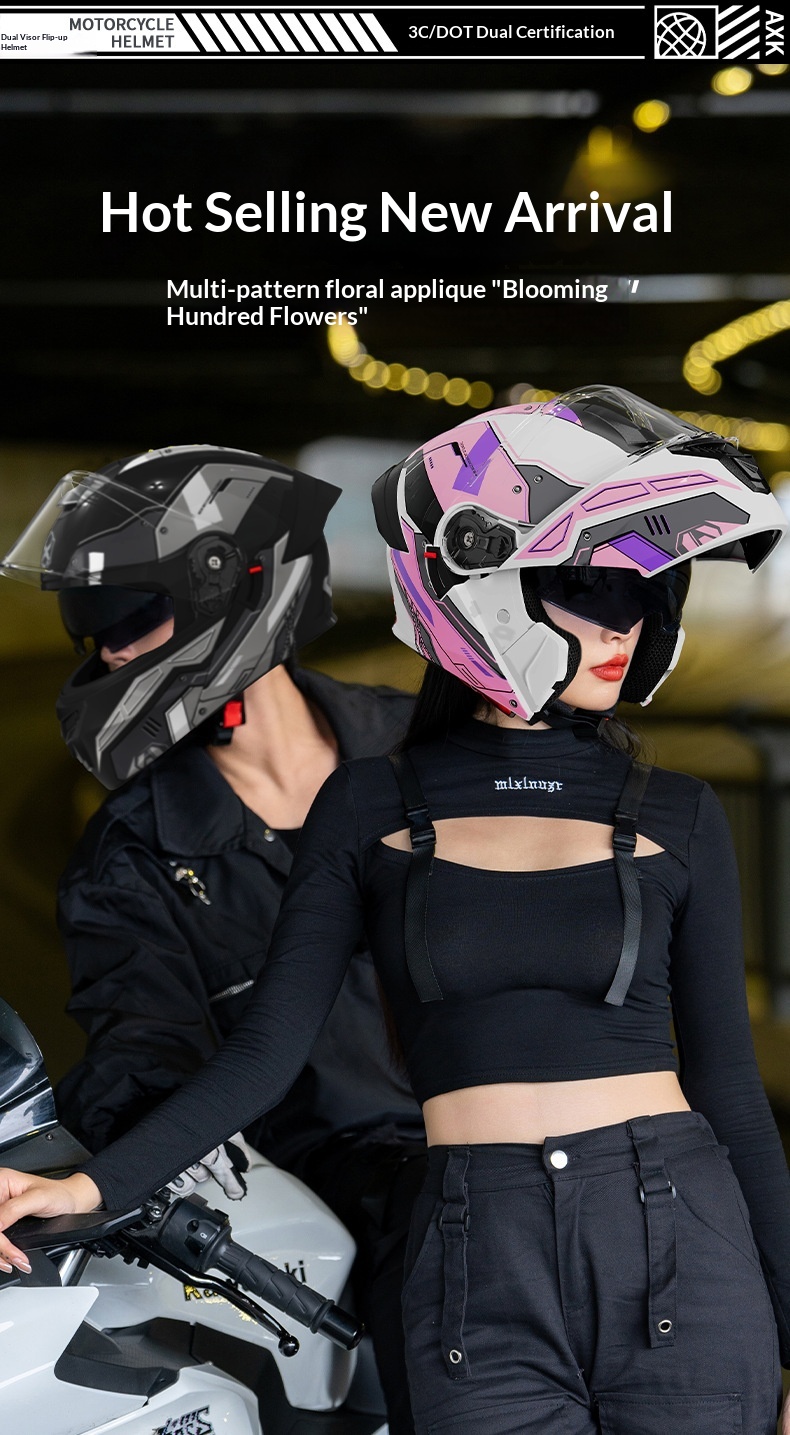 3C/DOT Certified Motorcycle For Men, Open Face Helmet, All-Season Universal, Motorbike Riding, Women's Electric Bike_voghion.com