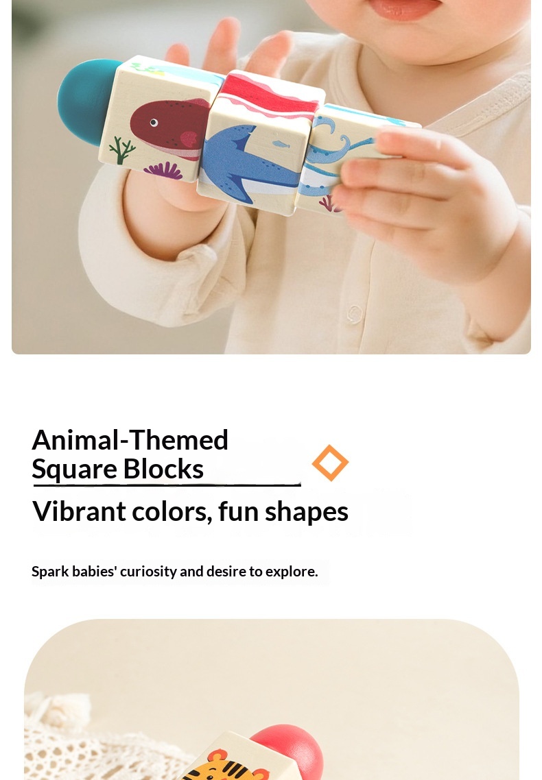 Quebra-cabeça de blocos giratórios para jardim de infância, de 3 a 6 anos, educativo, para aprendizagem precoce, interativo para pais e filhos._voghion.com