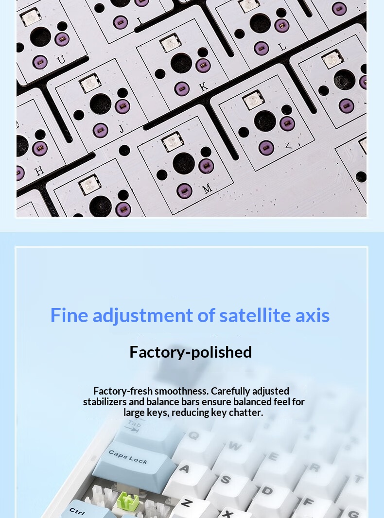 AULA Wolf Spider F75 Wireless Three-Mode Customized Mechanical Keyboard Gaming Gasket Structure Hot-Swappable Bluetooth_voghion.com