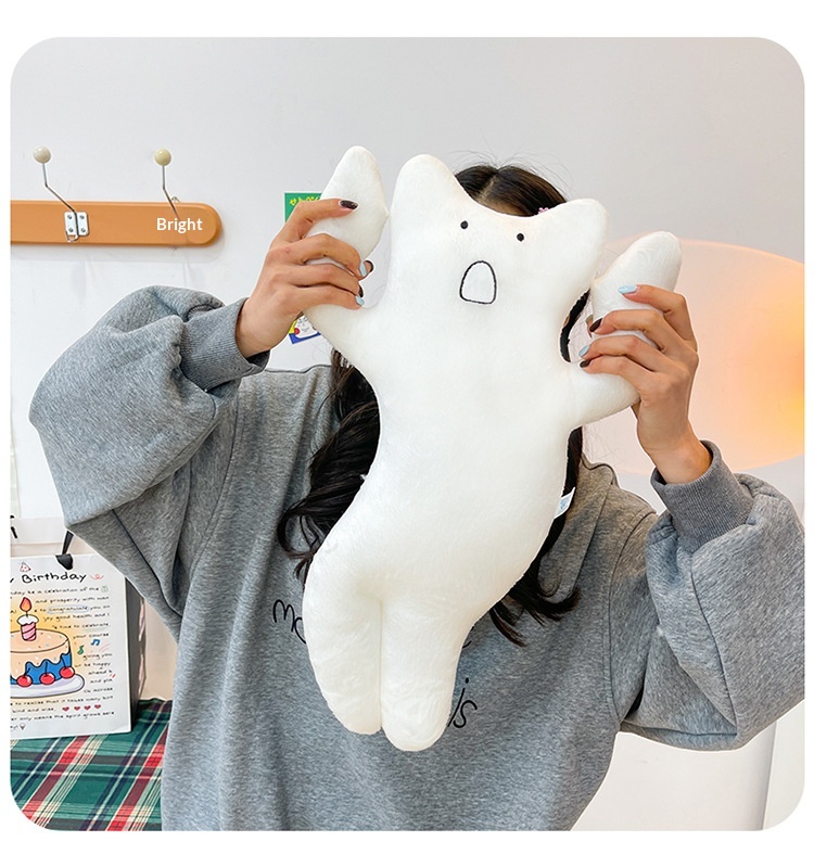 Long-haired Cat Sleeping Pillow Plush Toy Healing Soft Gift_voghion.com
