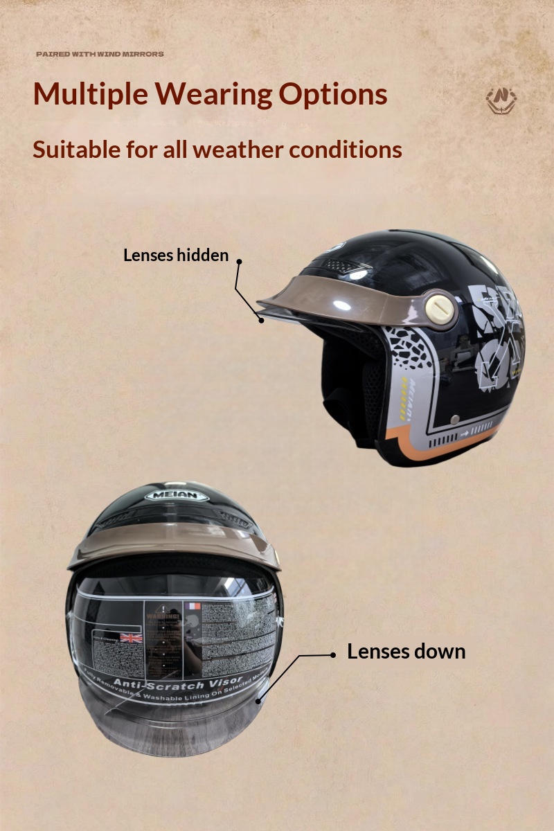 Casque de moto électrique avec visière rétractable et protection_voghion.com