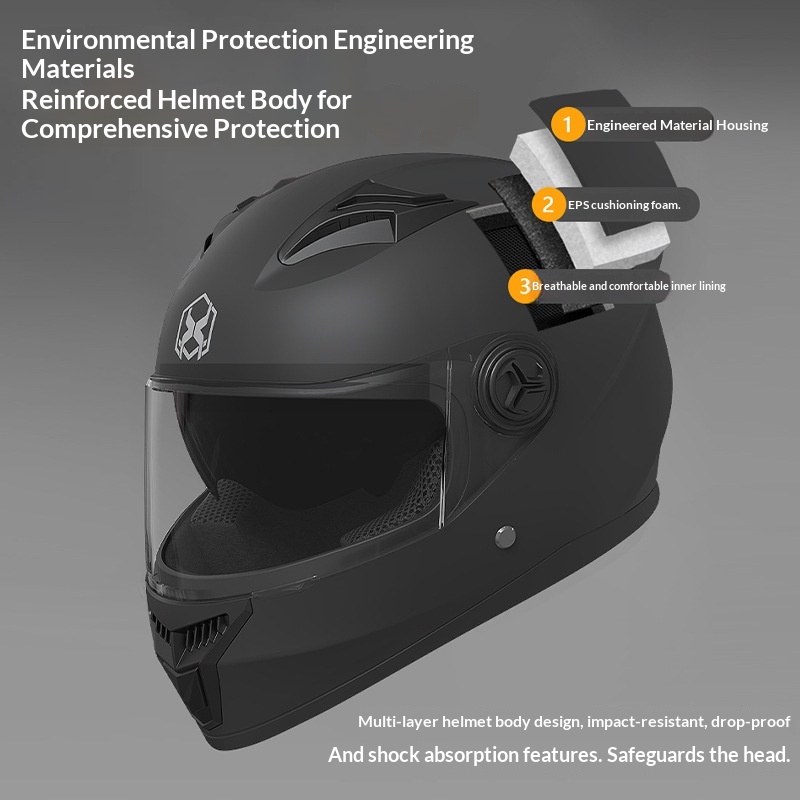 Außenhandel Elektrofahrrad Herren Vier-Jahreszeiten-Mountainbike Integralhelm Damen Winter Warmes Fahren Doppelvisier Sicherheit_voghion.com