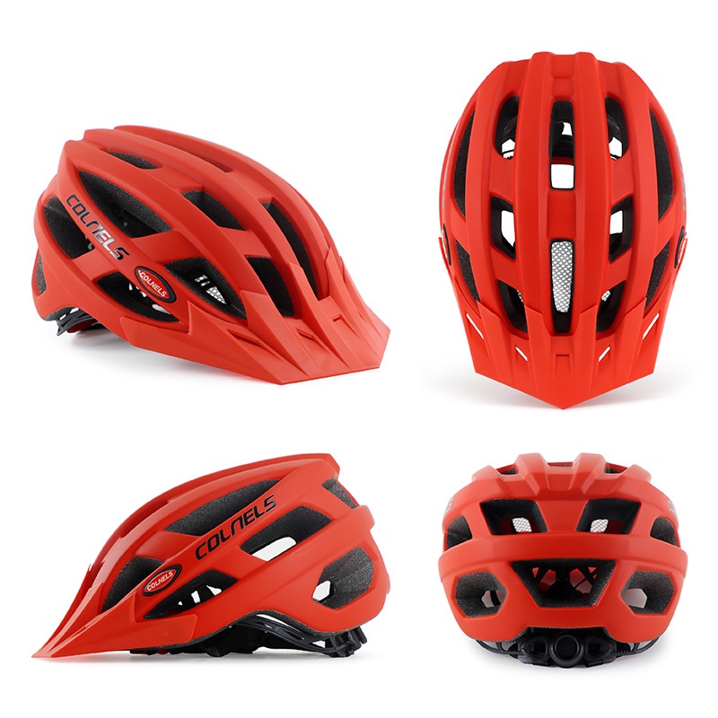 Casque de vélo monobloc avec visière pour hommes et femmes, adapté au VTT et au vélo de route, équipement de sécurité sportif_voghion.com