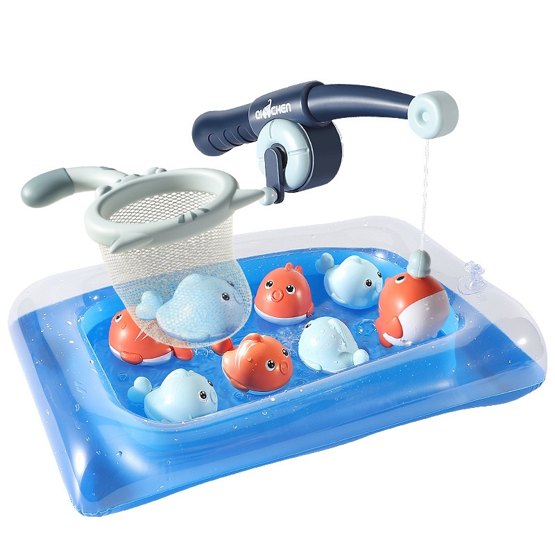 Set educativo per bambini con rete magnetica da pesca, ideale per il gioco in acqua, perfetto per il bagnetto e per i più piccoli, venduto a livello internazionale._voghion.com