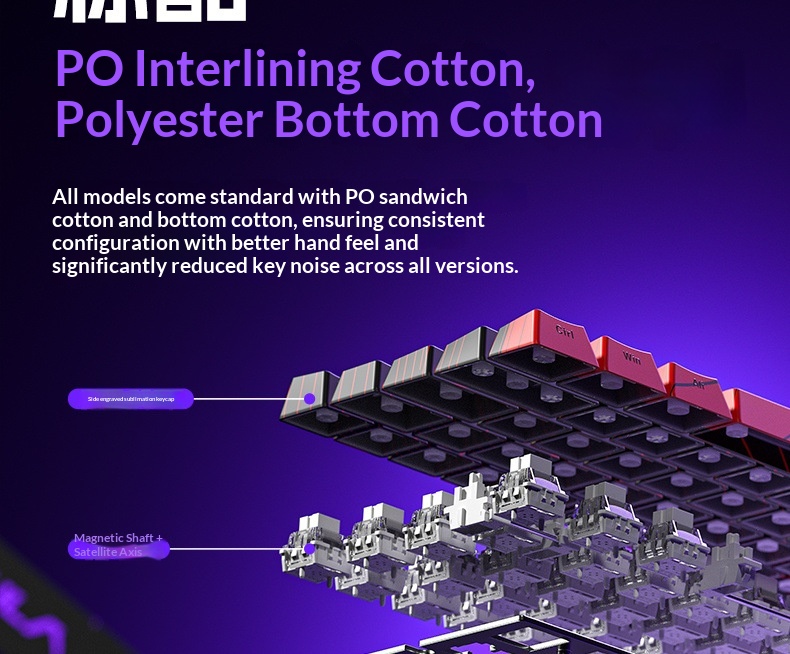 Teclado com interruptor magnético e gravação lateral, mecânico e personalizável, ideal para jogos de eSports em tempo real, FPS, Valorant e CS._voghion.com