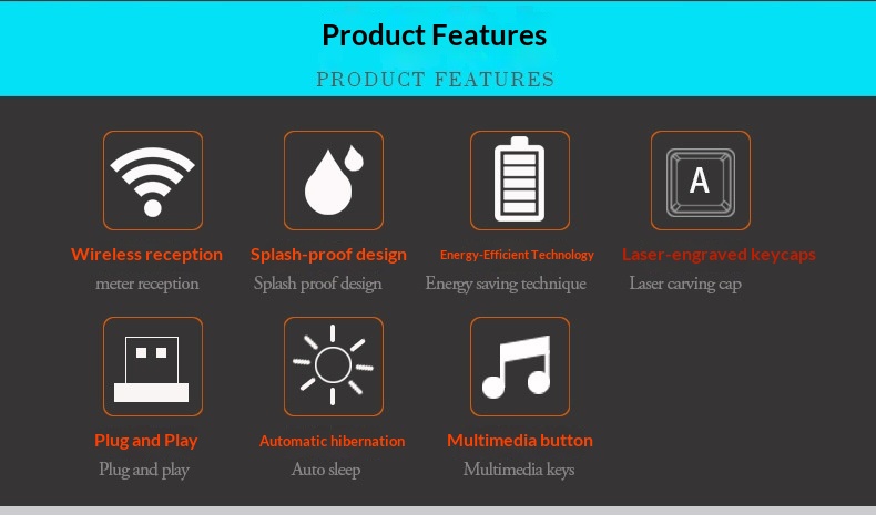 Tastiera wireless per computer Deyilong con sensazione meccanica, batteria silenziosa a basso rumore, per uso domestico_voghion.com