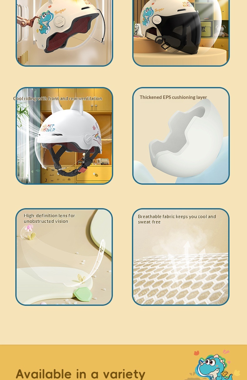 Kinder Helm Mit Katzenohren Für E-scooter Und Winterschutz_voghion.com