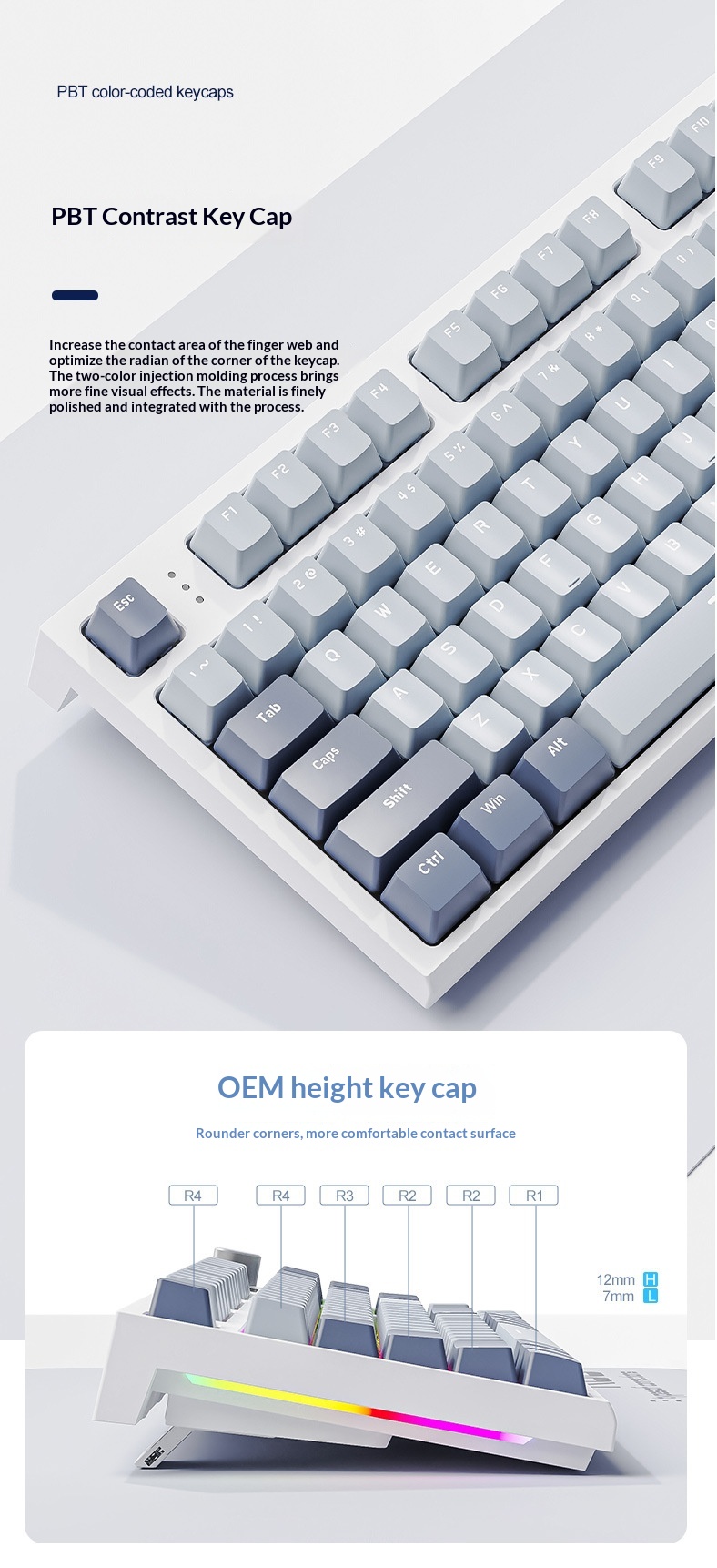 Attack Shark K86 Three-Mode RGB Bluetooth 2.4G Wired Illuminated Customizable Display Hot-Swappable Mechanical Keyboard_voghion.com