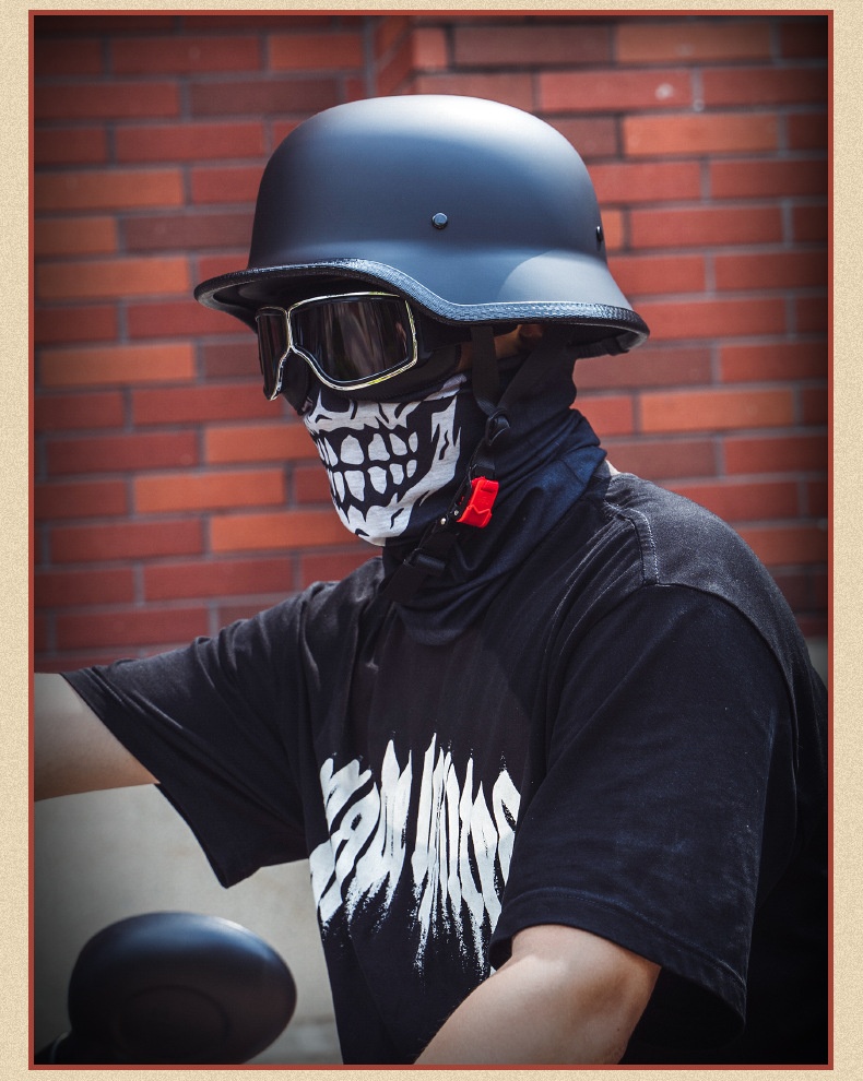 Halbschalenhelm im deutschen Soldatenstil, Retro-Design, für Motorräder, Sommer, Cruiser und Roller, 3C-zertifiziert, Ganzjahres-Ausrüstung_voghion.com