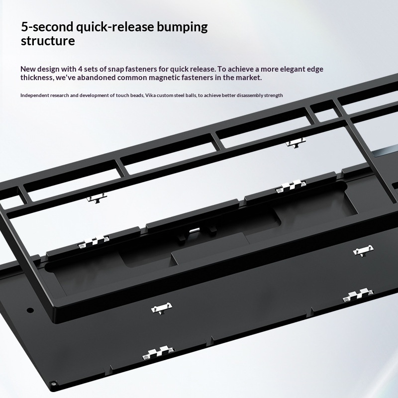 Teclado mecánico Vika STARS80 de tres modos, aluminio sólido, estructura de junta de liberación rápida personalizada, iluminación RGB para juegos._voghion.com