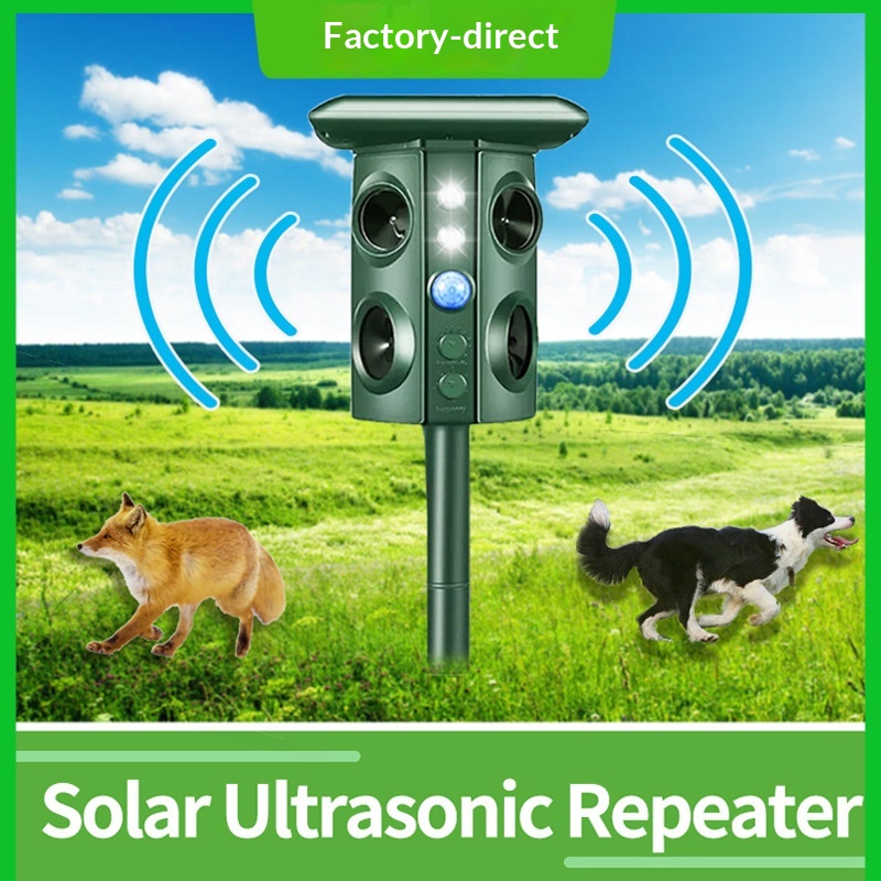Cross-Border New Model Rat Ultrasonic Outdoor Solar Ground Snake Animal Bird Repeller_voghion.com