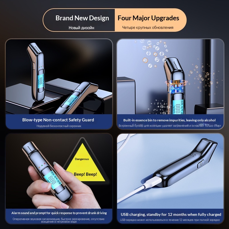 Grenzüberschreitender Bestseller: Aufblasbarer Alkoholtester, hochpräziser tragbarer Alkoholdetektor zur Überprüfung auf Trunkenheit am Steuer_voghion.com