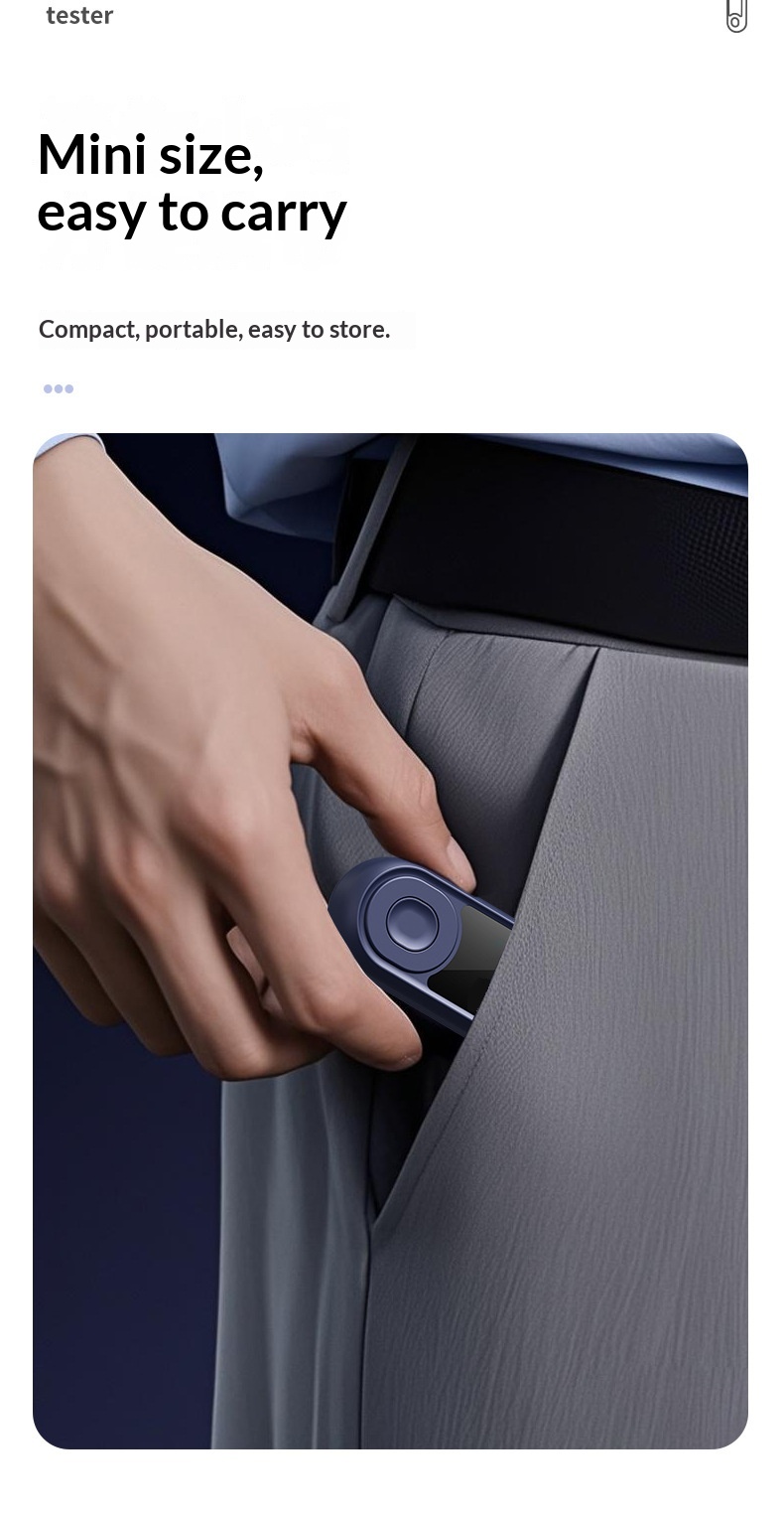 Etilometro per il rilevamento della guida, strumento di analisi dell'alcol nel traffico ad alta precisione._voghion.com